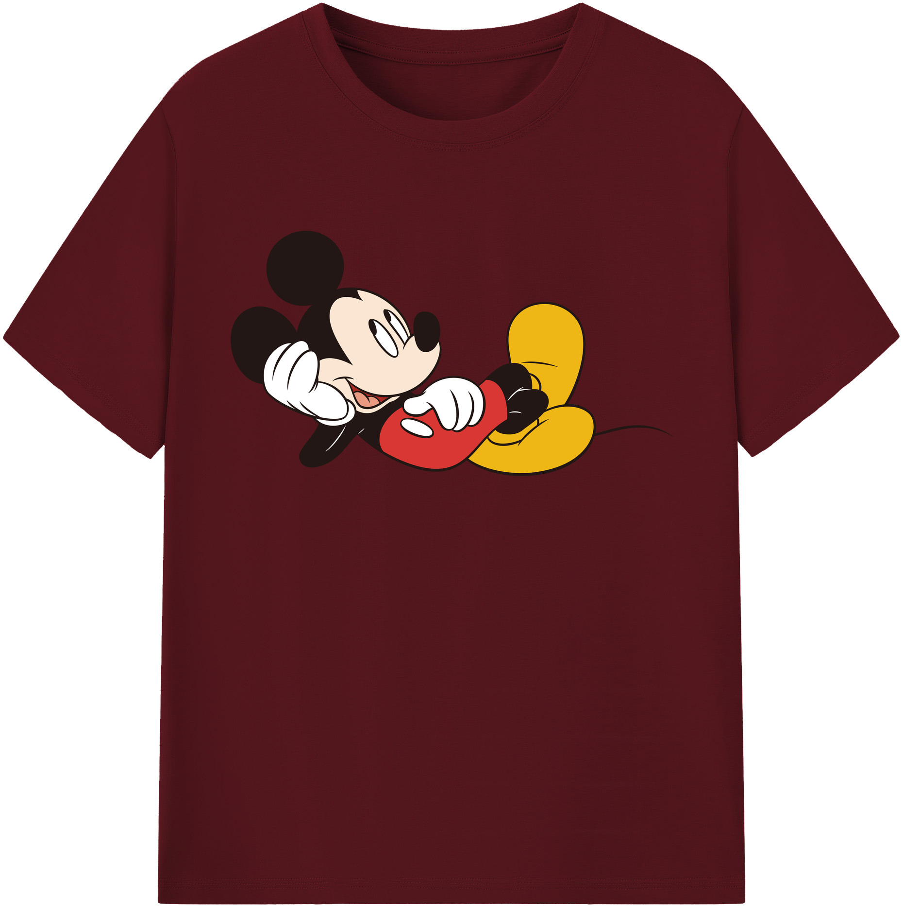 （画像用） ミッキーマウス Mickey Mouse 綿100％半袖Tシャツ（フロントプリント）